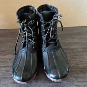 Women’s Black Charlotte Russe Ankle Rain Boots